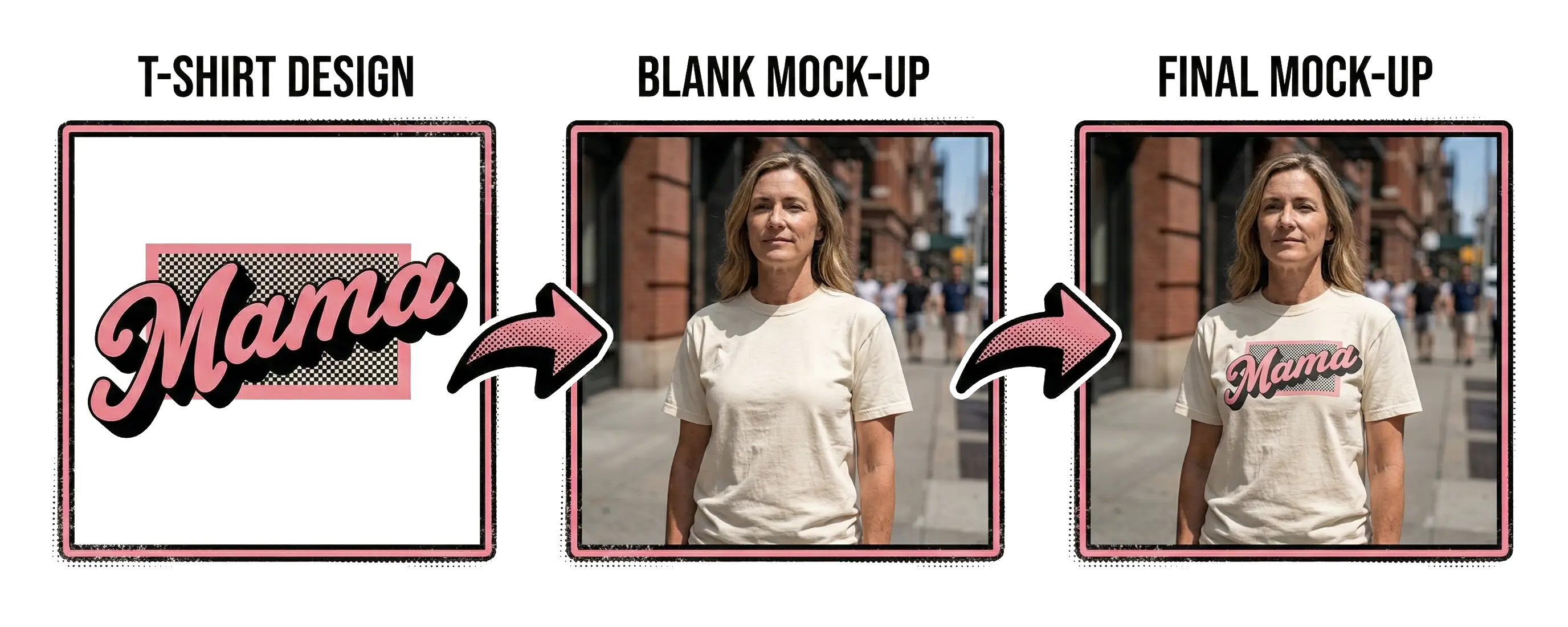 Before and after mockup